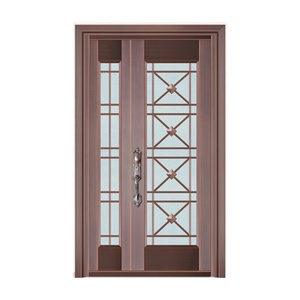 Vendita calda moderna personalizzata insonorizzata per esterno Villa in metallo porta d'ingresso in acciaio per Hotel porta d'ingresso - Product Image 5