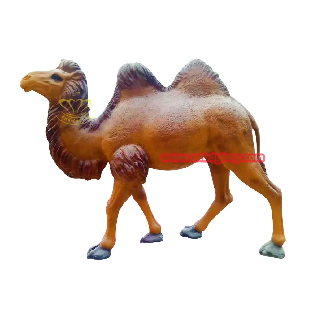 Outdoor Garden Street Landscape decoration Design animal Sculpture Ships of the Desert Fiberglass Camel Statue