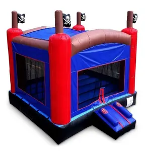 Trẻ em bouncy lâu đài bouncy Trampoline với cướp biển cờ trò chơi bơm hơi ngoài trời cướp biển Inflatable Bouncer lâu đài cho trẻ em