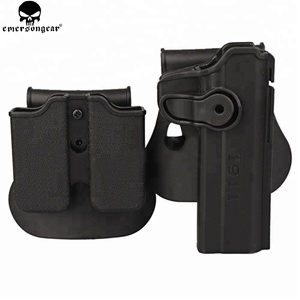 Emersongear Imi ロータリーホルスタータクティカルマガジンキャリアセットのため <span class=keywords><strong>1911</strong></span> 拳銃ピストル雑誌バッグホルスター狩猟機器の付属品 - Product Image 2