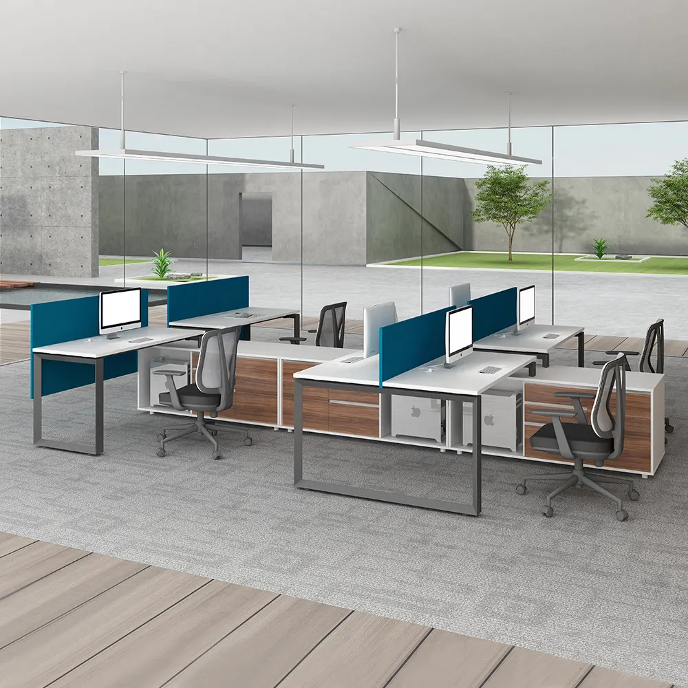 זול מחיצת משרד 6-Seater מחיצת משרד שולחן 2019 משרד מחיצת Workstation