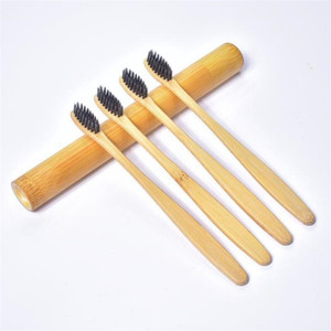 Nuovo stile organico rotonda di bambù <span class=keywords><strong>spazzolino</strong></span> da denti carbone sostituibile testa <span class=keywords><strong>spazzolino</strong></span> da denti - Product Image 2