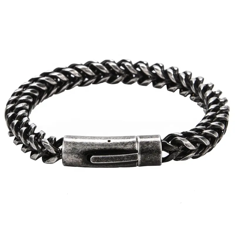 Sini Jewelry Ebay Top Selling Vintage Matt Finished Stainless Steel Curb Chain OEM Chain Bracelet for Mens