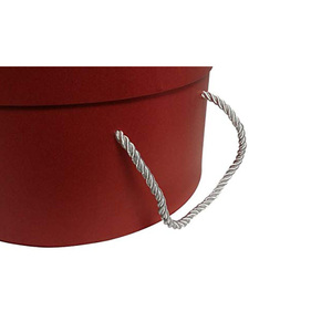 กล่องหมวกกระดาษแข็งทรงกลมแบบกำหนดเองพร้อมหูหิ้ว - Product Image 3