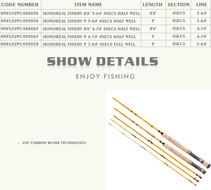 HONOREAL ก้านสูบแกรไฟต์ยาว9<span class=keywords><strong>ฟุต</strong></span>,ก้านสูบสี่ส่วน - Product Image 3