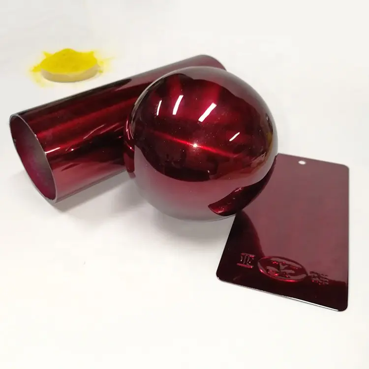 Red clear Polyester Resin Powder Coating for plastic