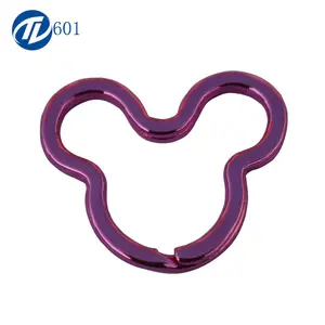 Colorido lindo <span class=keywords><strong>Mickey</strong></span> <span class=keywords><strong>Mouse</strong></span> forma <span class=keywords><strong>llavero</strong></span>, anillo plano lujo, <span class=keywords><strong>llavero</strong></span> con precio barato - Product Image 1