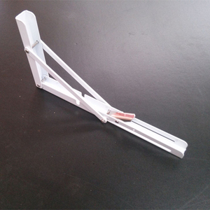 DIY קיר רכוב שולחן מדף סוגריים 8 אינץ כדי <span class=keywords><strong>16</strong></span> אינץ לבן מתכת מדף מתקפל סוגר - Product Image 4