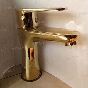 Bán Hot NSF61 Swirl Phòng Tắm Bề Mặt Được Đánh Bóng Đức Lưu Vực Antique Brass tiết kiệm Nước Vàng Vòi - Product Image 6