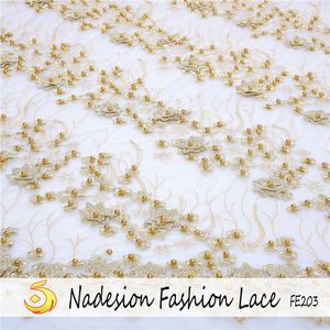 5 yards africain 3d dentelle tissus <span class=keywords><strong>2018</strong></span> perlée africaine voile suisse tulle 3d dentelle - Product Image 2