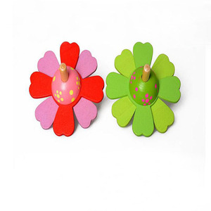 Classico artigianato eco-friendly mini 4 colori superiore di filatura di legno per il bambino - Product Image 2