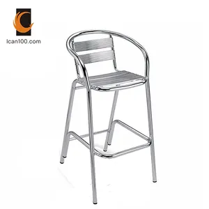 Alüminyum açık Bar sandalyesi paslanmaz çelik inşaat çelik Bar sandalyesi Chaise De Bar mobilya sandalyeleri