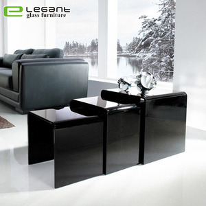 Style moderne coloré latérale <span class=keywords><strong>en</strong></span> verre trempé <span class=keywords><strong>table</strong></span> basse <span class=keywords><strong>table</strong></span> <span class=keywords><strong>gigogne</strong></span> à vendre - Product Image 6