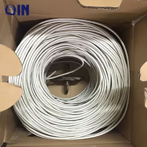 OEM marka yüksek kaliteli cat6 katı bakır 3M 24awg 0.56mm 4pr utp lan kablosu