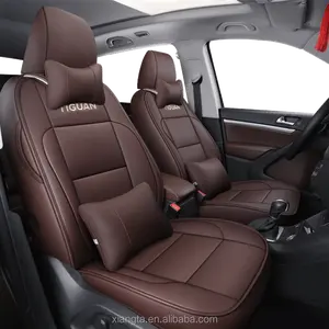 Tampa de assento de carro em couro pu, alta qualidade, tamanho personalizado, 3d, para vw tiguan l