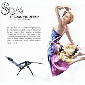 <span class=keywords><strong>2</strong></span> pcs Zéro Gravité Inclinable Jardin bain de Soleil Chaise Longue <span class=keywords><strong>Transat</strong></span> Ensemble - Product Image 6