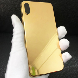 Per <span class=keywords><strong>iPhone</strong></span> <span class=keywords><strong>X</strong></span> disponibile placcato oro alloggiamento in metallo <span class=keywords><strong>cover</strong></span> posteriore di lusso placcatura in oro lunetta - Product Image 4