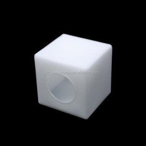 Trắng Vuông Glass <span class=keywords><strong>Shade</strong></span> Opal Matt Khắc Cube Glass Ánh Sáng Bóng Râm Cho Đèn Tường Đèn Trần Thiết Bị Chiếu Sáng - Product Image 5