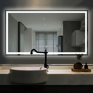 Cadre en aluminium Moderne LED <span class=keywords><strong>Miroir</strong></span> Lumière <span class=keywords><strong>Salle</strong></span> <span class=keywords><strong>De</strong></span> <span class=keywords><strong>Bains</strong></span> Vanité LED <span class=keywords><strong>Lumineux</strong></span> <span class=keywords><strong>Miroir</strong></span> Antibuée Douche <span class=keywords><strong>Miroir</strong></span> - Product Image 2