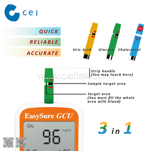 핫 잘 팔리는 Products 당뇨병 성 기계 의료 장비 휴대용 콜레스테롤 요산 포도당 Meter - Product Image 3