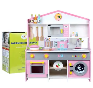Japon mutfak oyna pretend ev yemek masası çocuk simülasyon mutfak oyuncak seti ahşap oyuncak mutfak