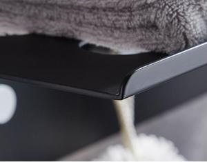 Cuarto de baño de pared hueca montado <span class=keywords><strong>negro</strong></span> estante de toalla con cinco gancho - Product Image 6