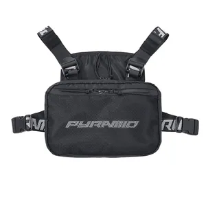 Nero durable pacchetto della cassa tattico chest rig sacchetto della maglia con tasca