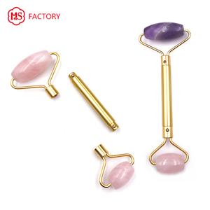 Real Jade Rodillo doble cara masajeador de cuerpo completo de la mandíbula cuello de <span class=keywords><strong>masaje</strong></span> Jadeíta jade rodillo - Product Image 4