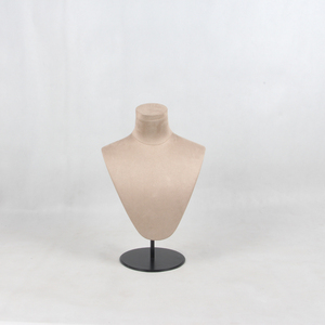 Maniquí de Exhibición de Joyería con Forma de Cuello, Recubierto de Tela, para Exhibición de Bufandas de Mujer - Product Image 2