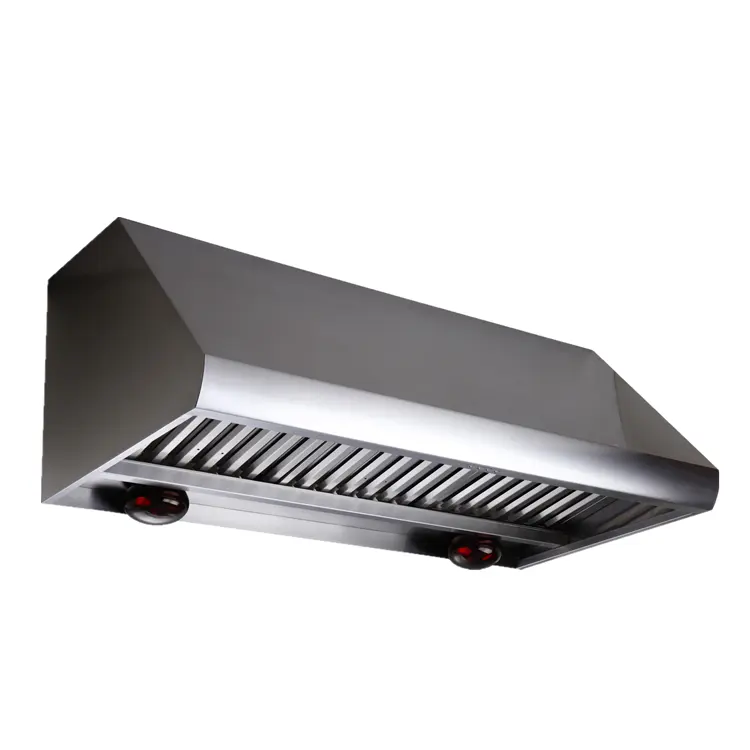 1000cfm Airflow Suction Twin Motors Stainless Steel Commercial Outdoor Kitchen Exhaust 1200mm BBQ Range Hood