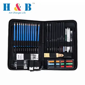 48pcs holzkohle skizze bleistift kunst set zeichnung für professionelle