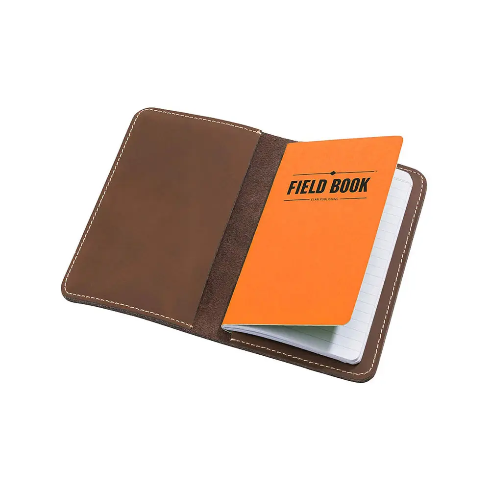Factory direct selling soft leather notebook covers journal field book cover