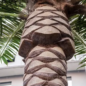 Palmera artificial de 8m para exterior, Árbol Verde artificial de imitación de coco, hojas de palmera para interior