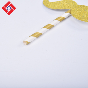 De moda Pla <span class=keywords><strong>lunares</strong></span> oro plata Cocacola jugo de fruta de paja de beber envoltura de papel Biodegradable - Product Image 5