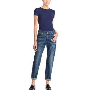 De algodón de manga corta de cuello redondo de <span class=keywords><strong>mujer</strong></span> básica vestido de Slim Fit <span class=keywords><strong>camiseta</strong></span> en blanco personalizado - Product Image 5
