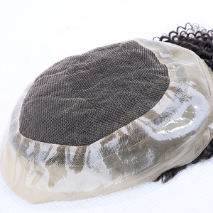 プレミア ショート インディアン ナチュラル レミーヘア レースフロント クロージャー アフロ キンキー トゥピー 黒人男性用 - Product Image 6