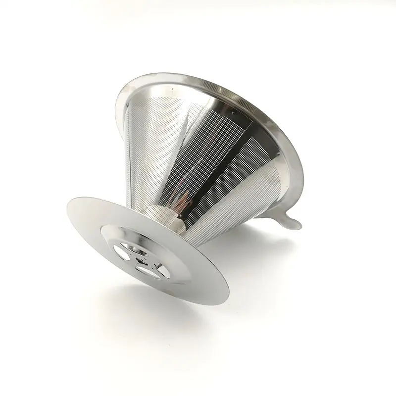 food grade reusable stainless steel coffee filter cone strainer