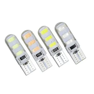 T10 Ổ Cắm Auto Led Strobe Bãi Đậu Xe Ánh Sáng 194 W5W 5630 5730 Chip 6 SMD Xe Reading Đèn Silicone Nhấp Nháy 12 Volt Nội Thất Bóng Đèn