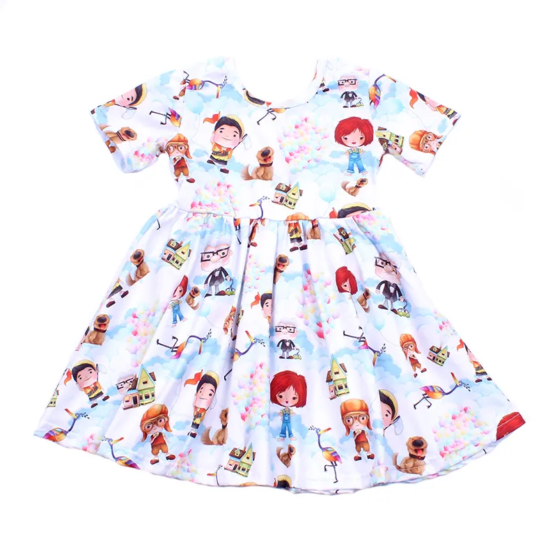 Warm family print baby dress for summer nice holiday kids wear new style toddler outfits