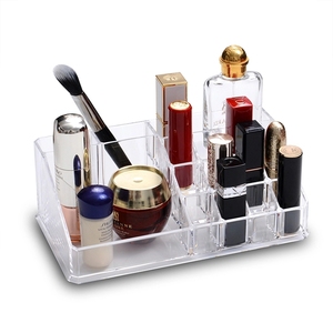 Pretty adjustable pp acrylic pvc big storage box plastic clear make up perfume container organizer
