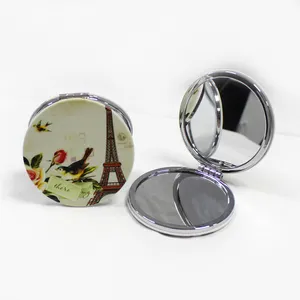 광고 custom design round 틴 mirror pocket mirror