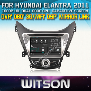 Witson para hyundai elantra doble din dvd <span class=keywords><strong>car</strong></span> 1080 p posterior wifi dsp 3g control del volante 3g dsp - Product Image 2