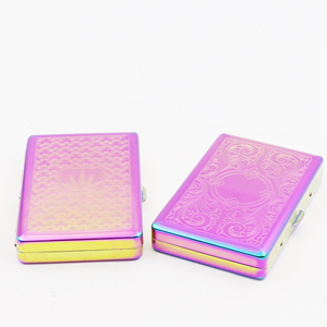 Colorful Tobacco Case Smoking case Metal Cigarette <strong>Box</strong> <strong>Herb</strong> case Smoking Accessory China Manufactory Cigarette Boxes Packaging - Product Image 1