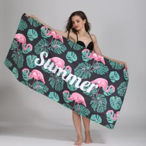 Zale New Design Quick Dry Women With Custom Logo Full Printing Multi-purpose 59 Inch Sand Free Microfiber Printed Beach Towel