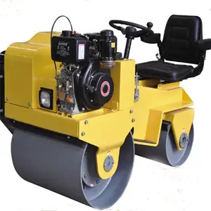 Rit op baby road roller, lopen achter road 3 ton roller compactor