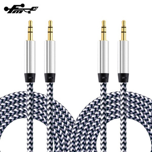 Cavo Audio cavo <span class=keywords><strong>Aux</strong></span> a buon mercato all'ingrosso 3.5mm oro PVC Stereo telefono Polybag Stock amplificatore nichelato telefono 1m <span class=keywords><strong>Aux</strong></span>-07 - Product Image 2