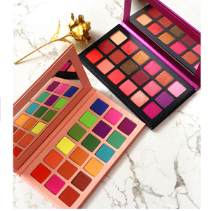 2019 nuevo estilo de belleza cosméticos 18 colores mate y brillo paleta de sombra de ojos maquillaje imprimir el logotipo paleta de sombra de ojos maquillaje - Product Image 1