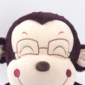 De diseño de moda nuevo estilo de peluche de juguete animal de peluche sonriendo <span class=keywords><strong>mono</strong></span> con gafas - Product Image 5