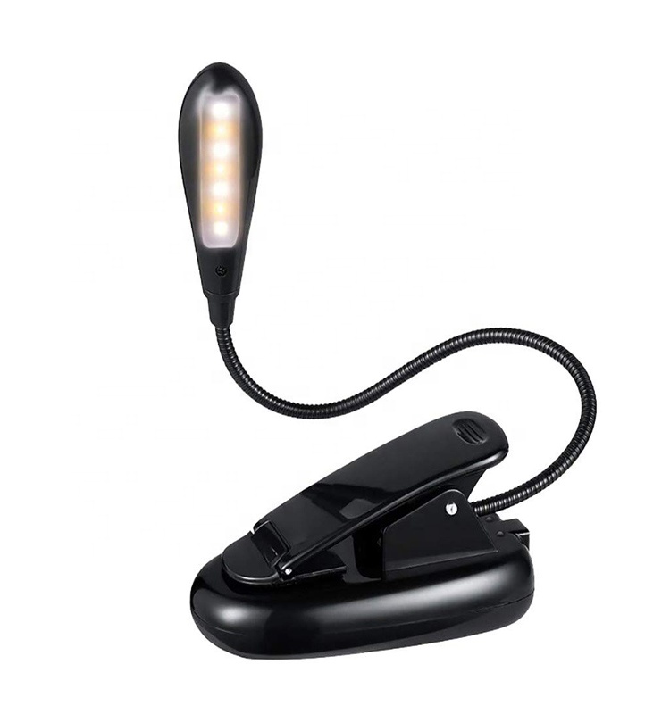 Rechargeable 7 LED Book Light Eye-Care Clip Reading Lights Mini Flexible Arm Office Desk Lamp Study work Light