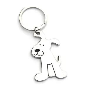 Petits cadeaux promotionnels en métal blanc en acier inoxydable étiquette de chien pour animaux de compagnie